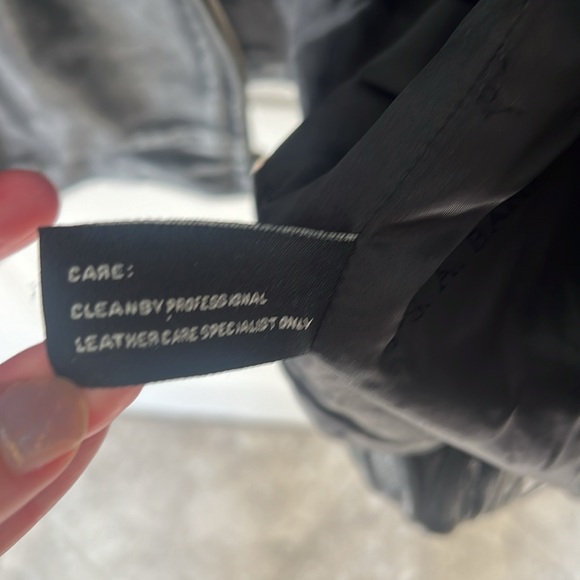 Jos A. Bank Black Leather Coat Men XL - Picture 8 of 9